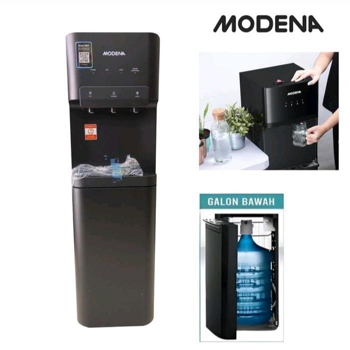 MODENA Dispenser Galon Bawah MODENA DD 1360 EGBK Low Watt 3 Kran Panas Dingin Normal