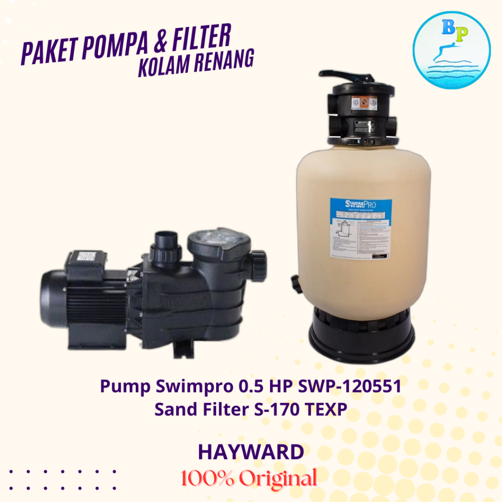 PAKET POMPA DAN FILTER KOLAM RENANG HAYWARD SWIMPRO /HAYWARD ORIGINAL
