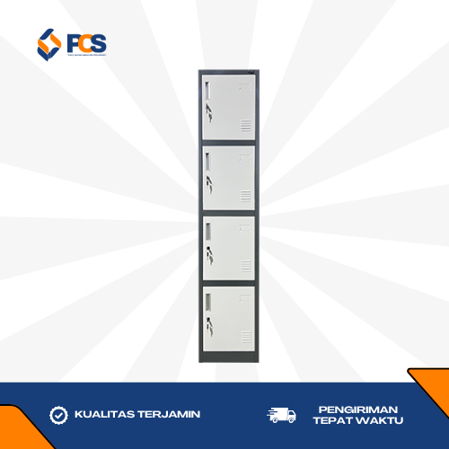 Lemari Locker LH 004 / Lemari Locker 4 Pintu / Locker Besi Serbaguna / Lemari Penyimpanan