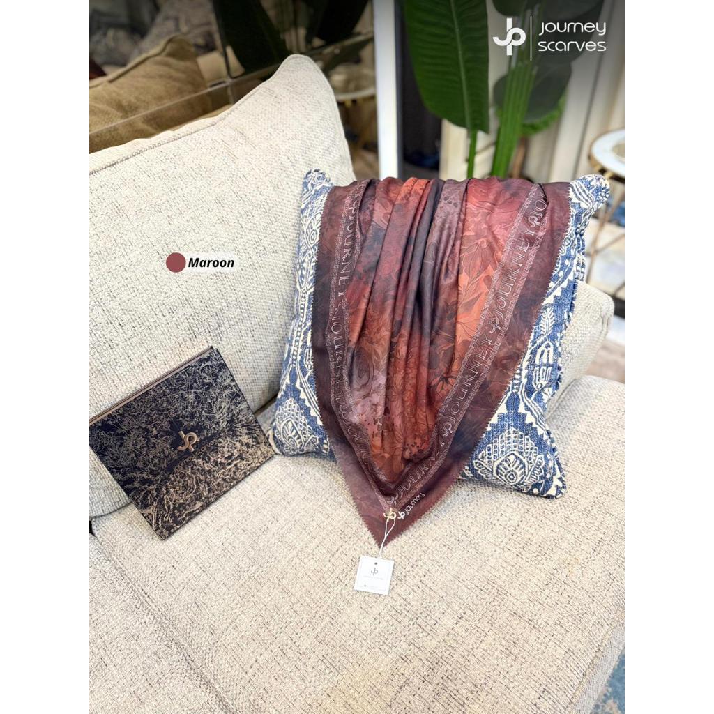 (PAKAI POUCH JP) JILBAB MOTIF SEGIEMPAT ARAYA SERIES JOURNEY KW JP KW VOAL PREMIUM TERBARU GRADASI V