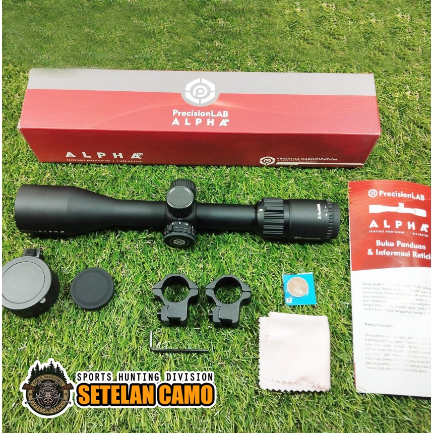 TELESKOP ALPHA PRECISION LAB V1 3-9X40 IR / TELESKOP RETIKEL MENYALA MERAH (2217)