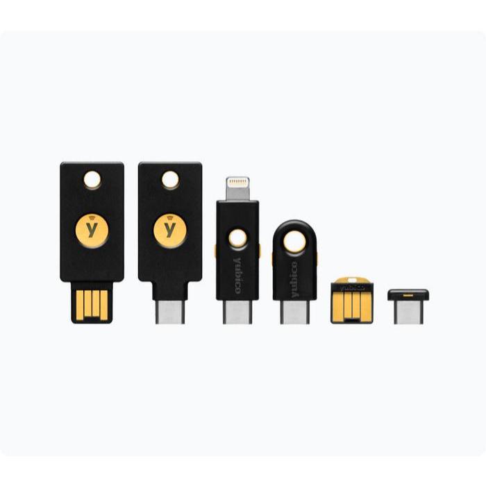 YubiKey Yubico 5 Series 5 5C NFC 5Ci FIDO2 U2F OTP USB-A USB-C Lightning