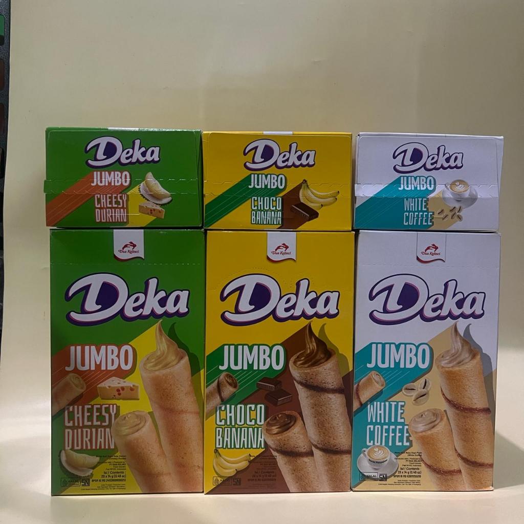 Deka Wafer Roll Jumbo (Choco Banana - White Choffee - Cheesy Durian)