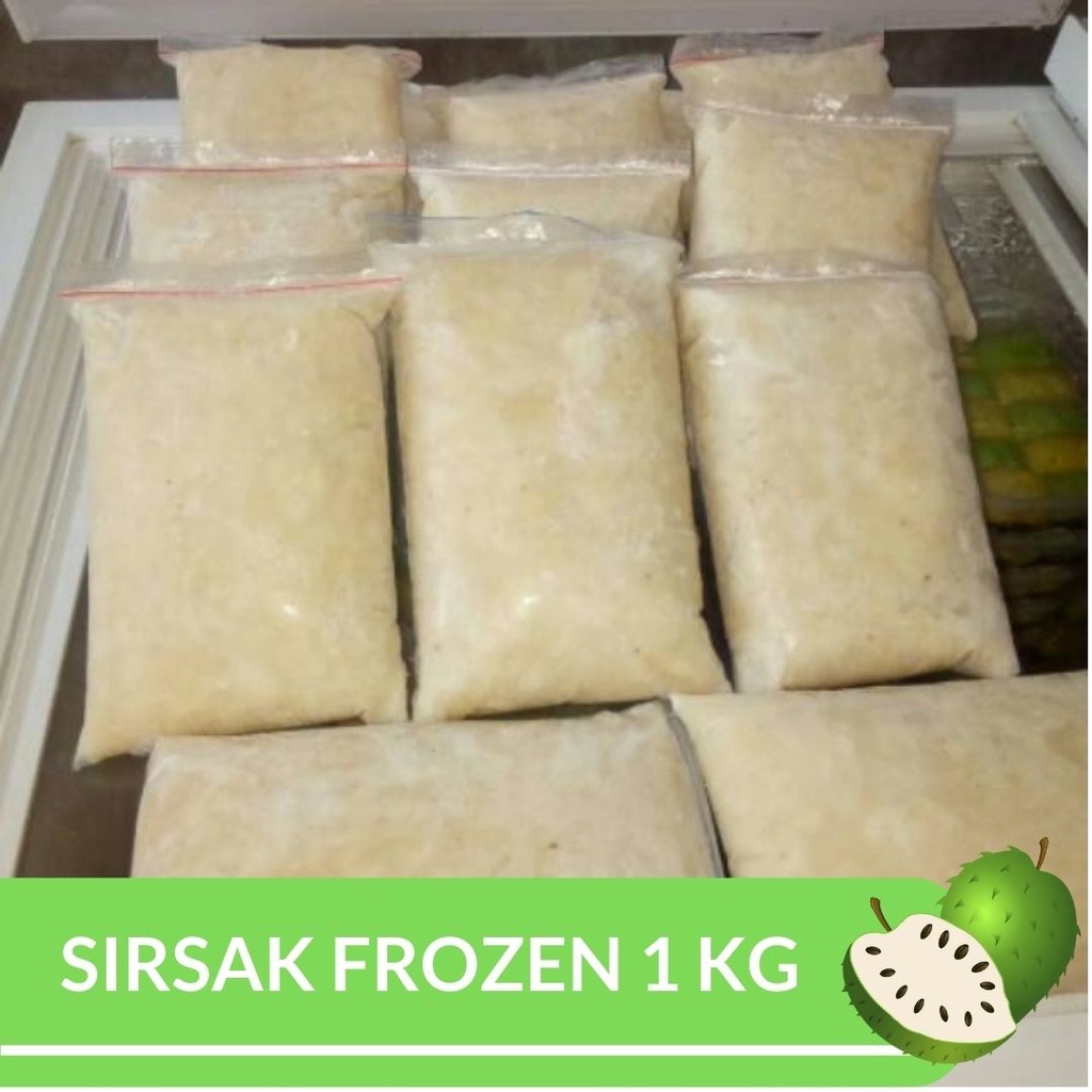 Sirsak Frozen 1 kg / Daging Sirsak Murni/ Sirsak Tanpa Biji