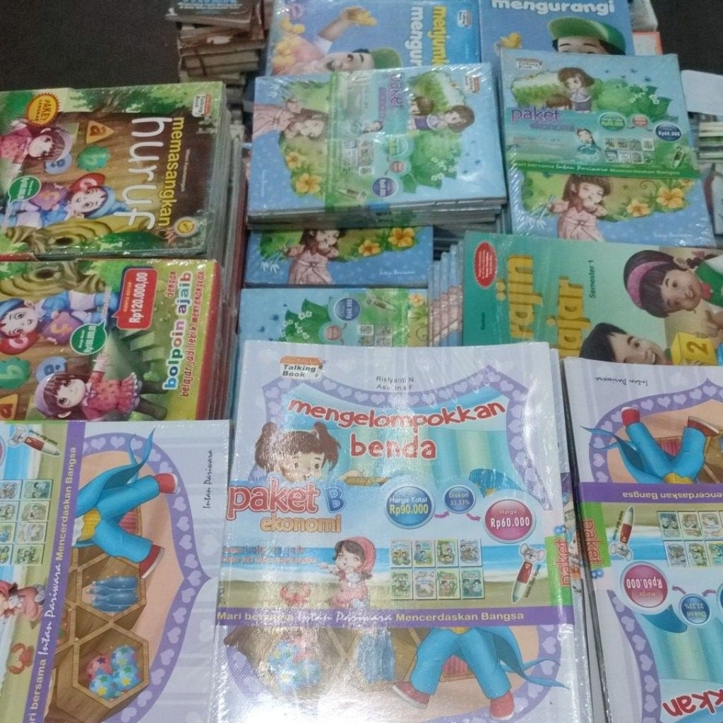 Paket buku aktivitas anak PAUD TK A TK B (harga perpaket). gba