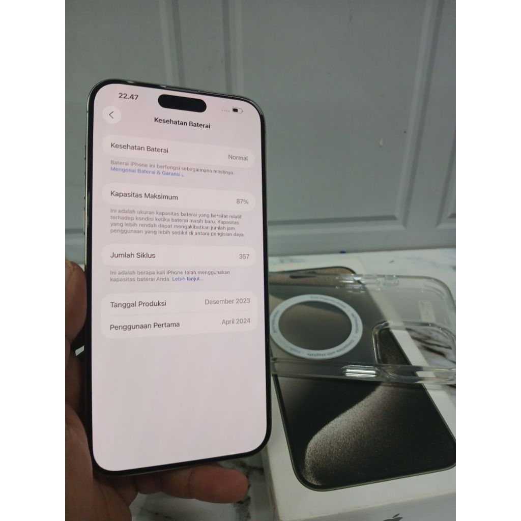 iphone 15 pro max 256 gb like new fulset ori ibox