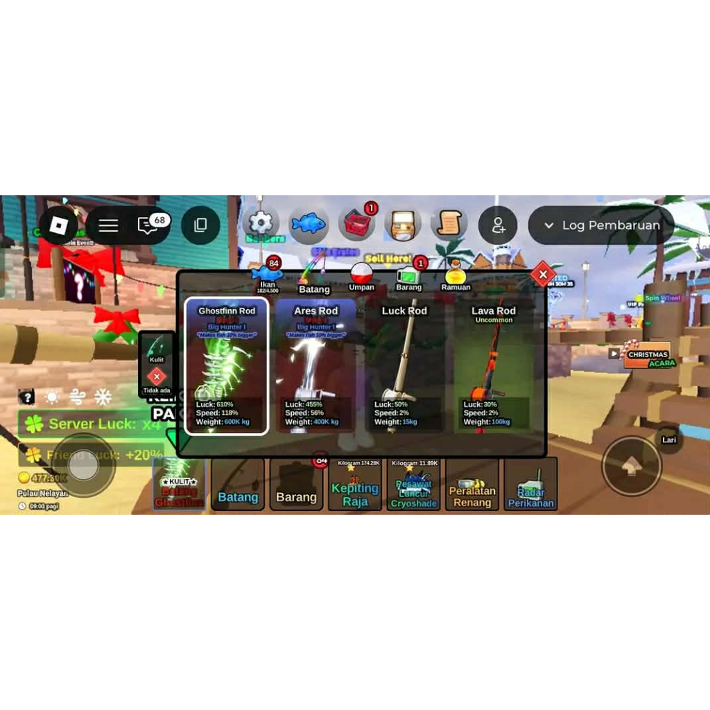 FISH IT AKUN GHOSTFIN ROD