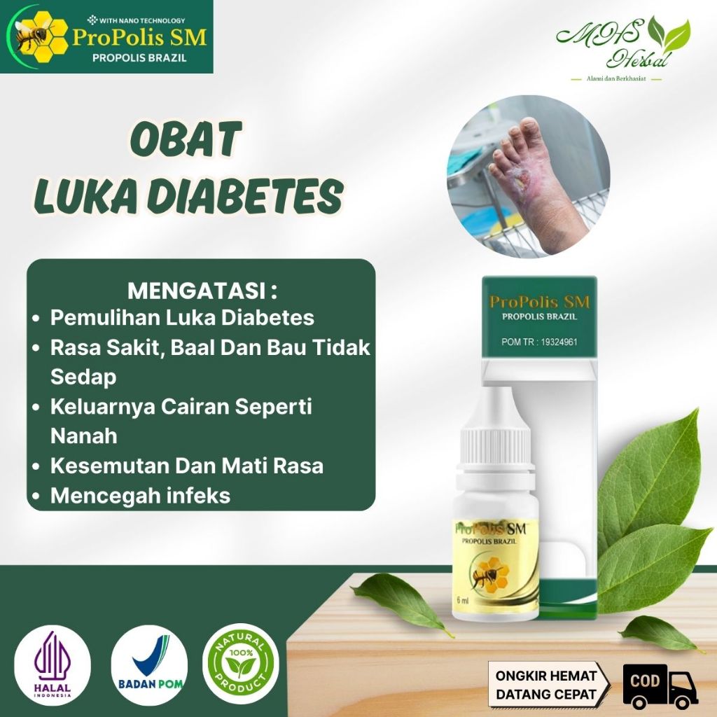 Obat Luka Diabetes, Pemulihan Luka Diabetes, Keluar Nanah, Bau Tidak Sedap Dan Pengering Luka Diabet