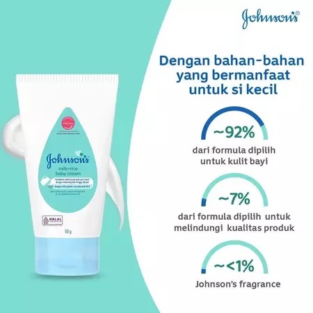Johnsons Milk+Rice Baby Cream 50g