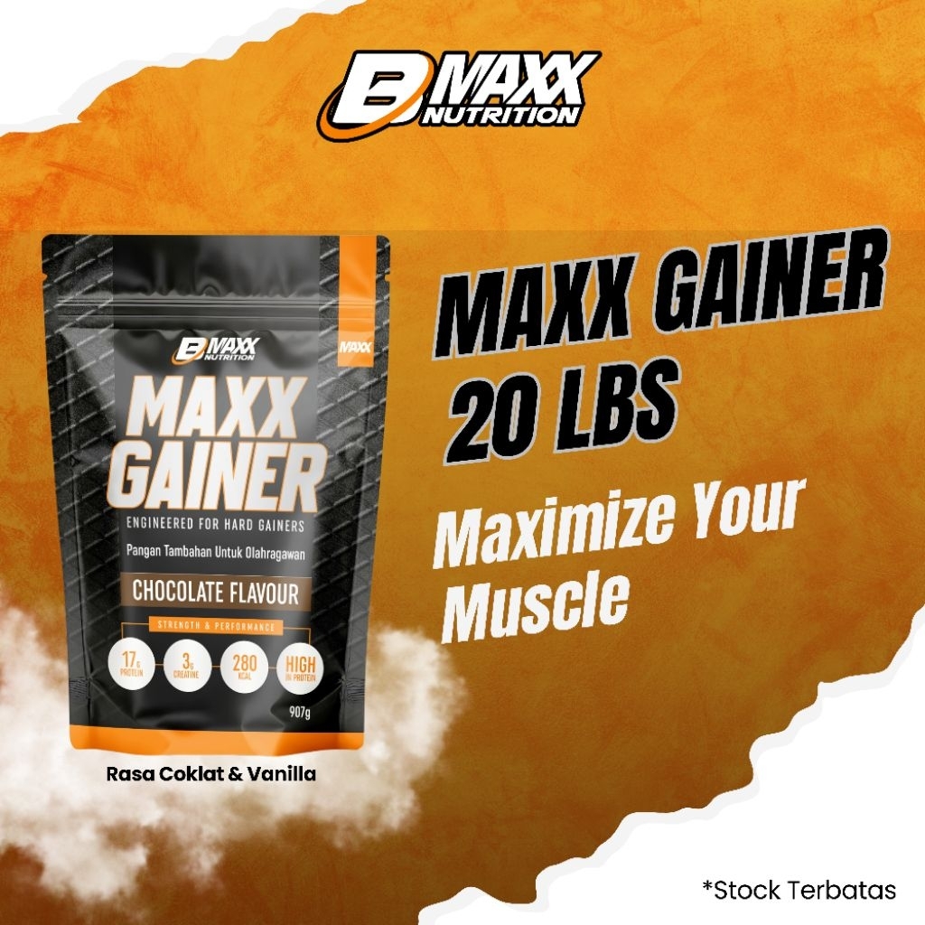 MAXX GAINER 20 LBS SUSU PENAMBAH BERAT BADAN DAN MASSA OTOT