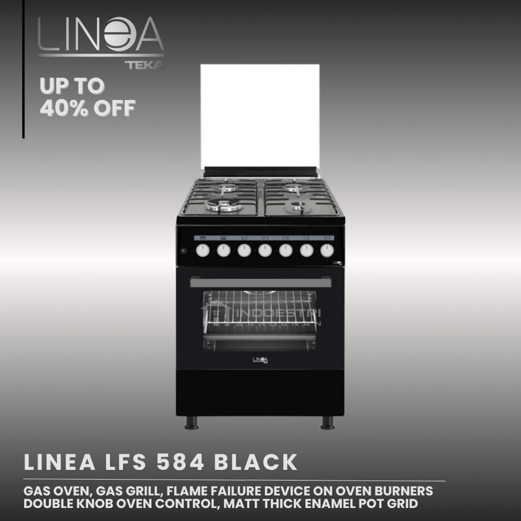 Kompor Gas Freestanding TEKA LINEA LFS 584 BLACK / Freestanding Cooker TEKA / Kompor dengan Oven TEK