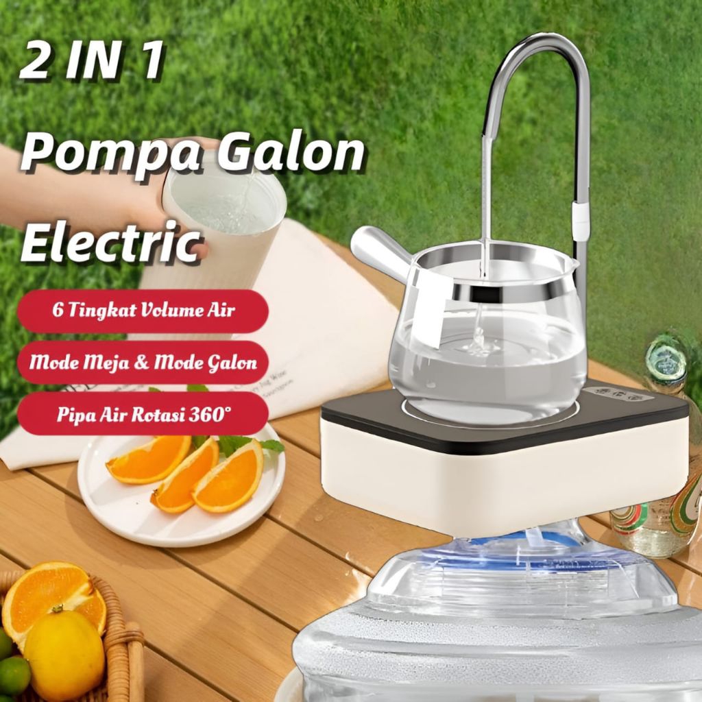 Dispenser Galon Portable Tatakan Gelas Water Pump Electric Pompa Galon