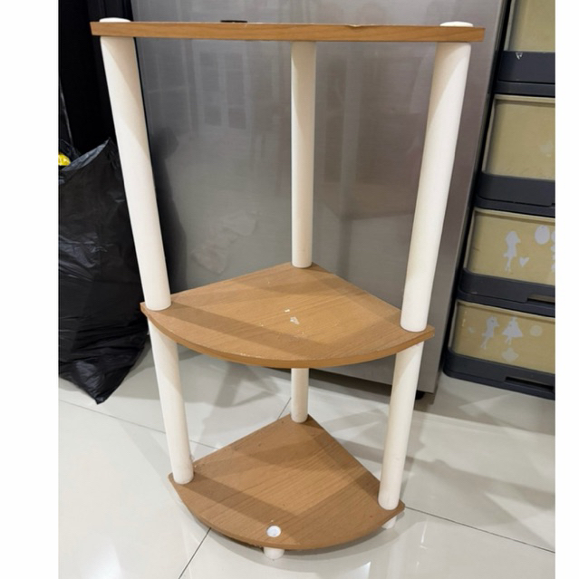 preloved meja siku dinding segitiga sudut dinding meja minimalis