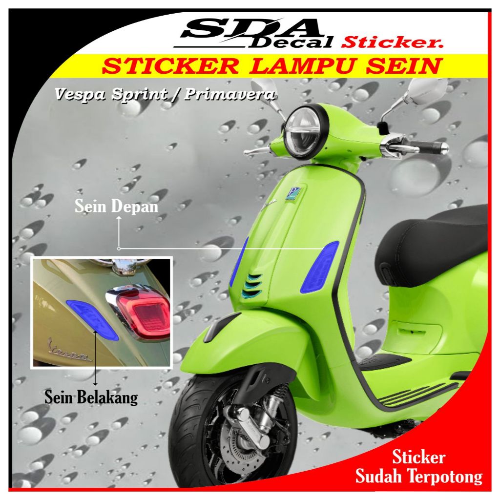 Stiker Lampu Sein Vespa Sprint/Primavera | Stiker Lampu Sein Vespa  Sprint/Primavera | Stiker Pelind