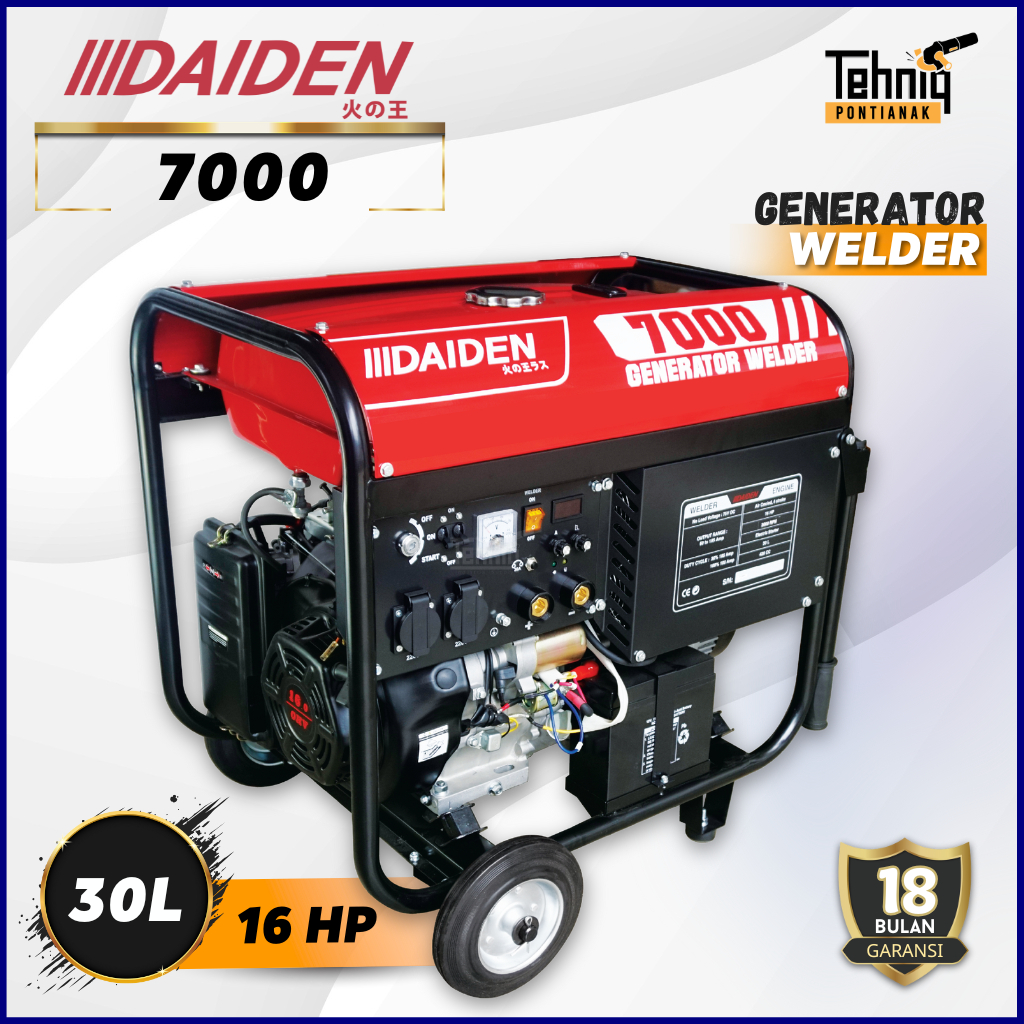 DAIDEN GENERATOR WELDER 7000 / Mesin Las Genset Listrik 5000 Watt / Generator Welding DAIDEN