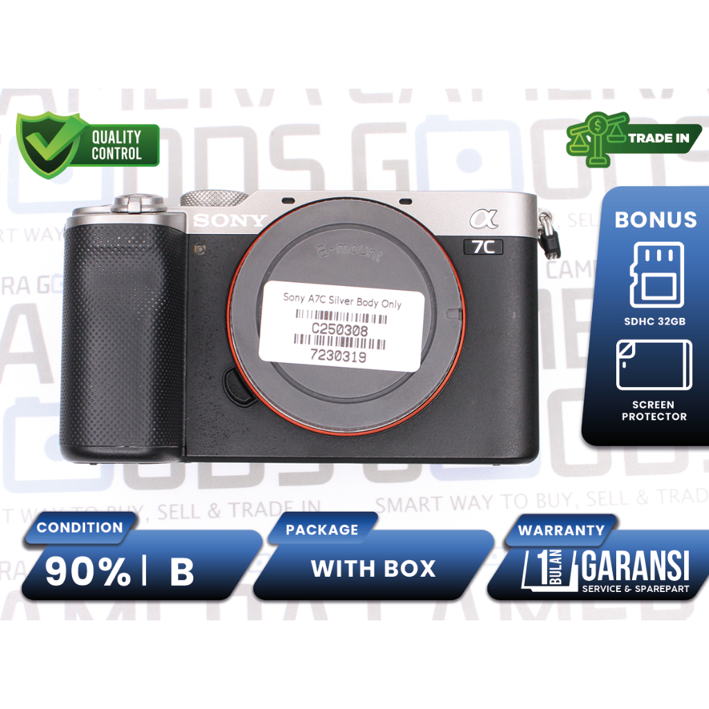 Kamera Sony A7C Mirrorless Full Frame Body Only Second Bekas Grade B / Alpha A7 C - C250308