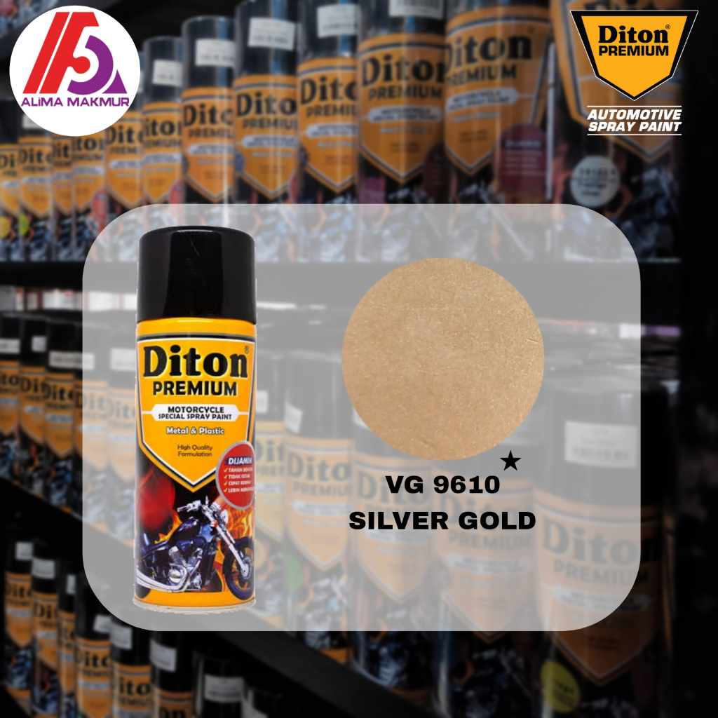 Diton Premium VG 9610 Silver Gold 400cc / Pilok Velg Diton Silver Gold / Silver Gold Diton Premium