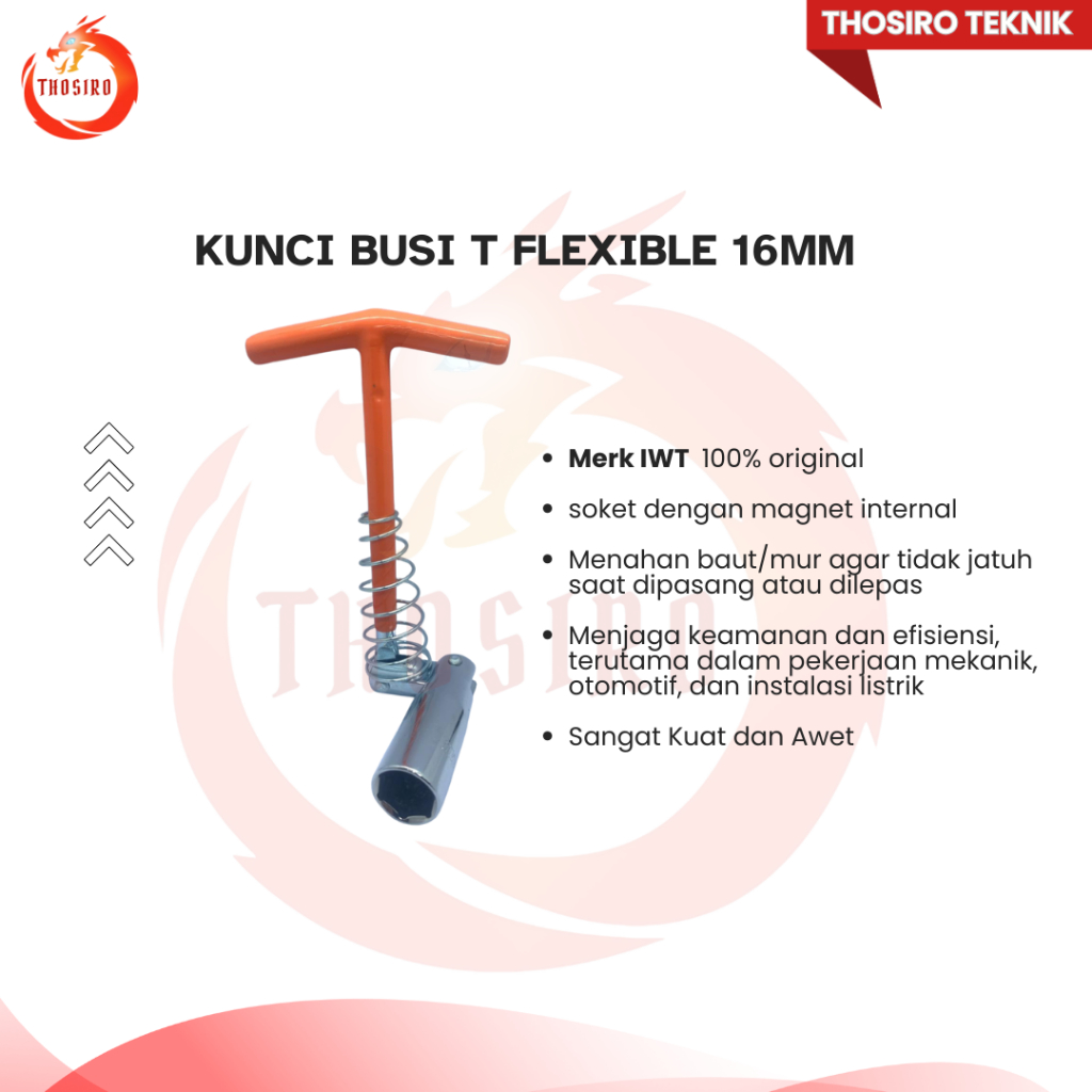 IWT KUNCI BUSI T FLEXIBLE 16MM
