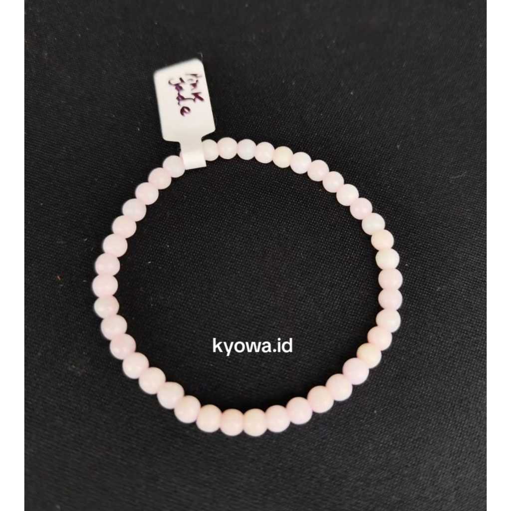 Kyowa Gelang Giok Pink Jade Merah Muda 4-5 mm