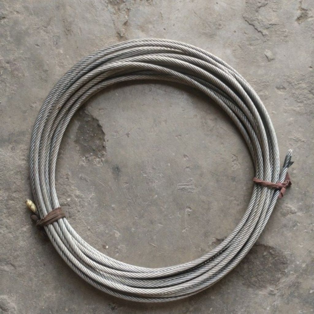 kawat sling Baja Anti karat Bahan Lentur 8mili 17meter