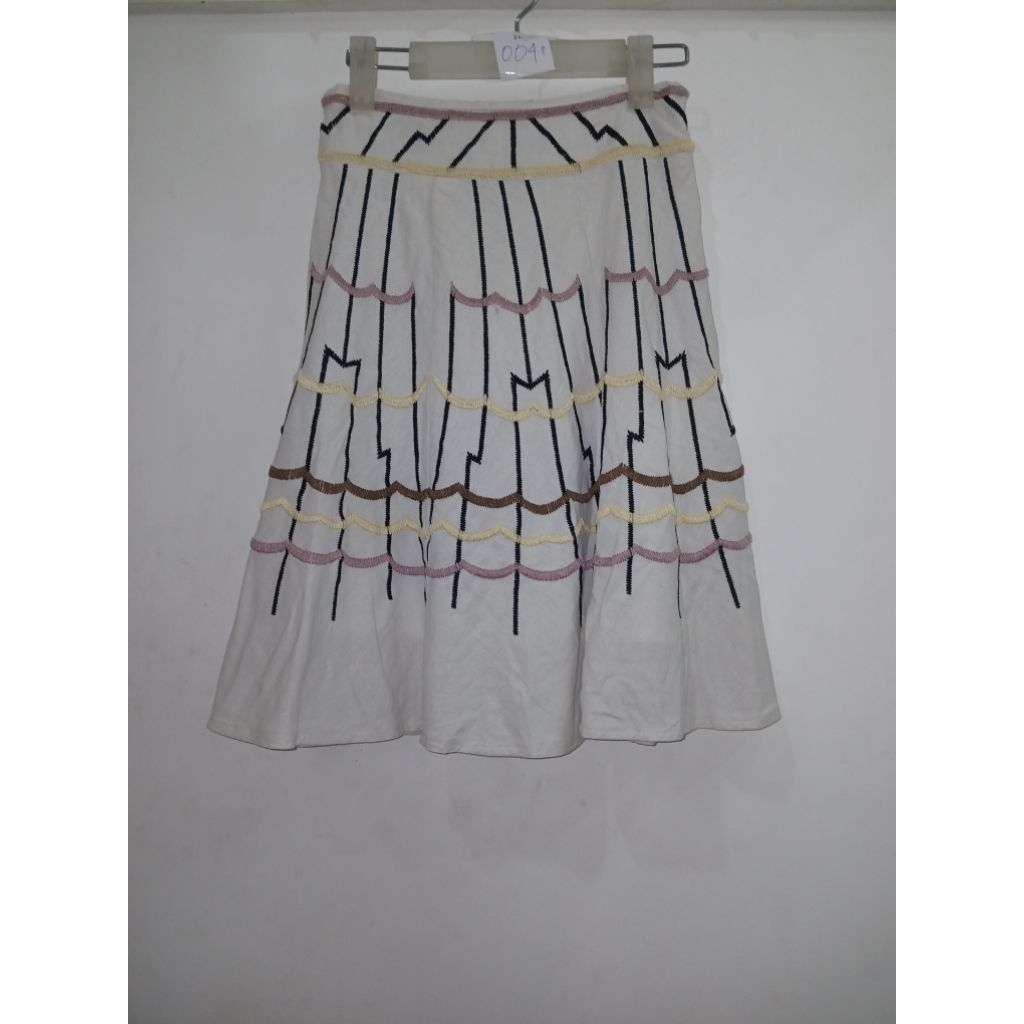 RK (004) ROK MINI PUTIH BORDIR