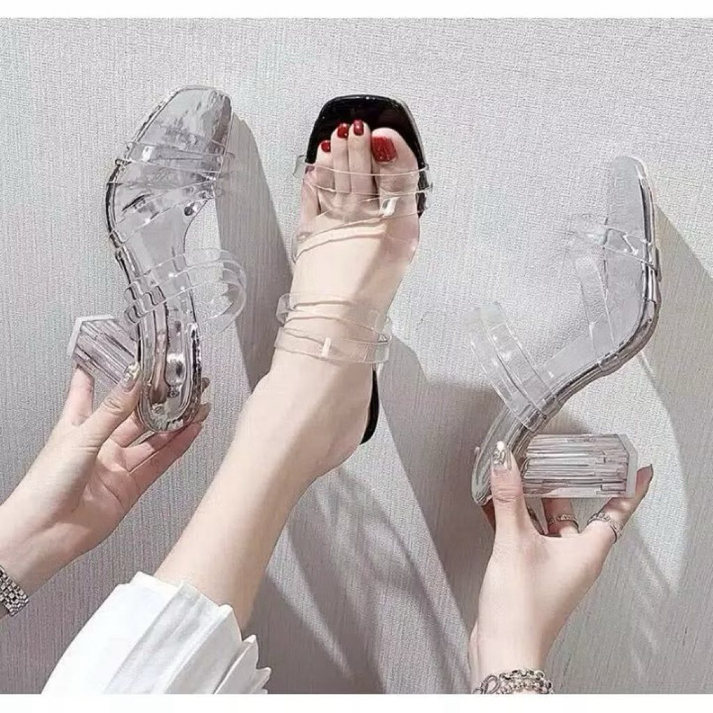 AZ. FASHION | SANDAL PESTA | Heels Sandal PESTA CRYSTAL Bening
