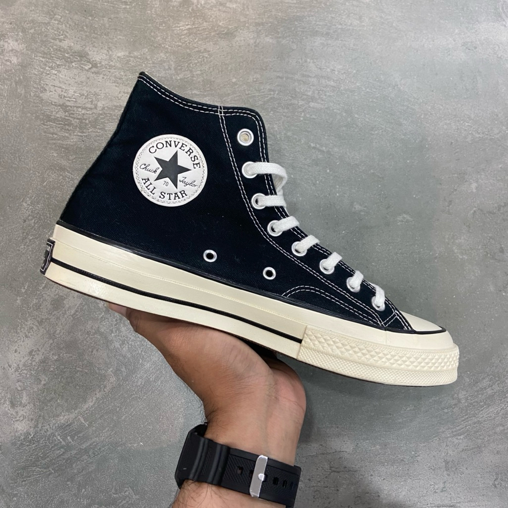[Size 41.5] Converse Chuck Taylor All Star 70S High Black White 2021 (162050C) Second Original Kondi