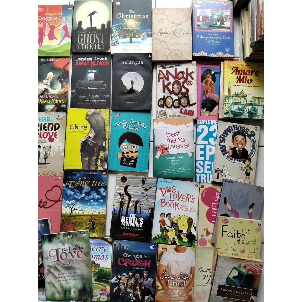 Obral Novel Bekas Orginal Novel Fiksi, Novel Roman Novel Jadul