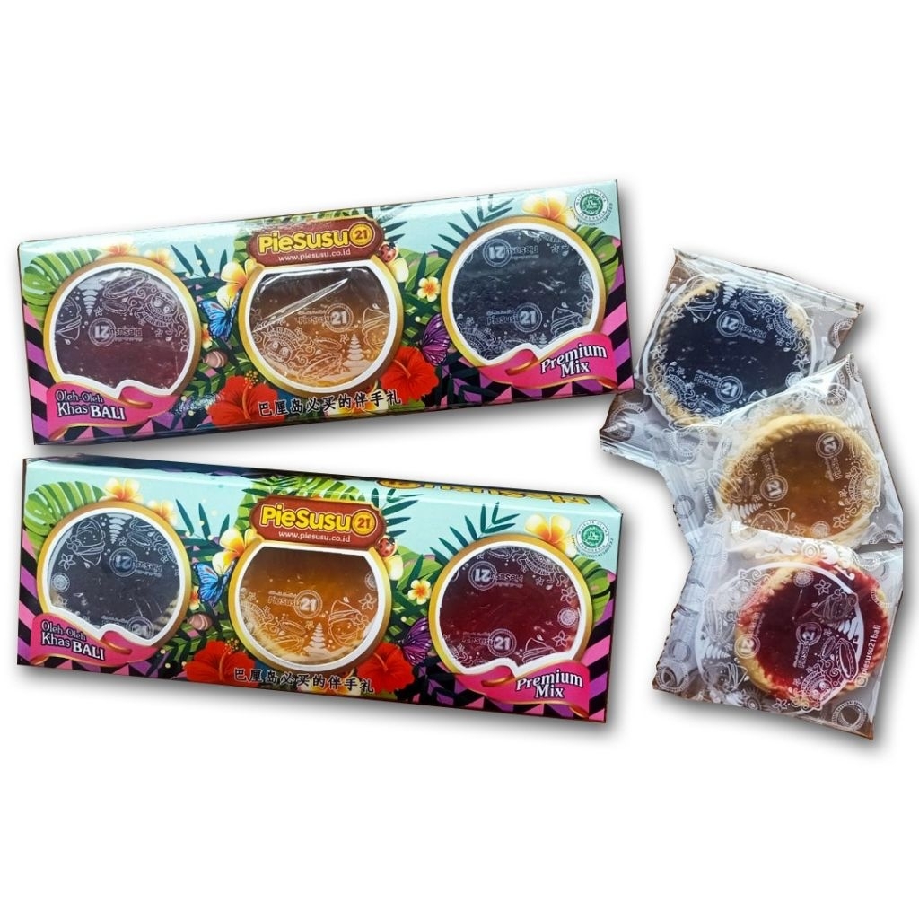 PIE SUSU 21 - PIE SUSU MIX VARIAN RASA BUAH 3IN1 ISI 9PCS ASLI HALAL ENAK LEZAT