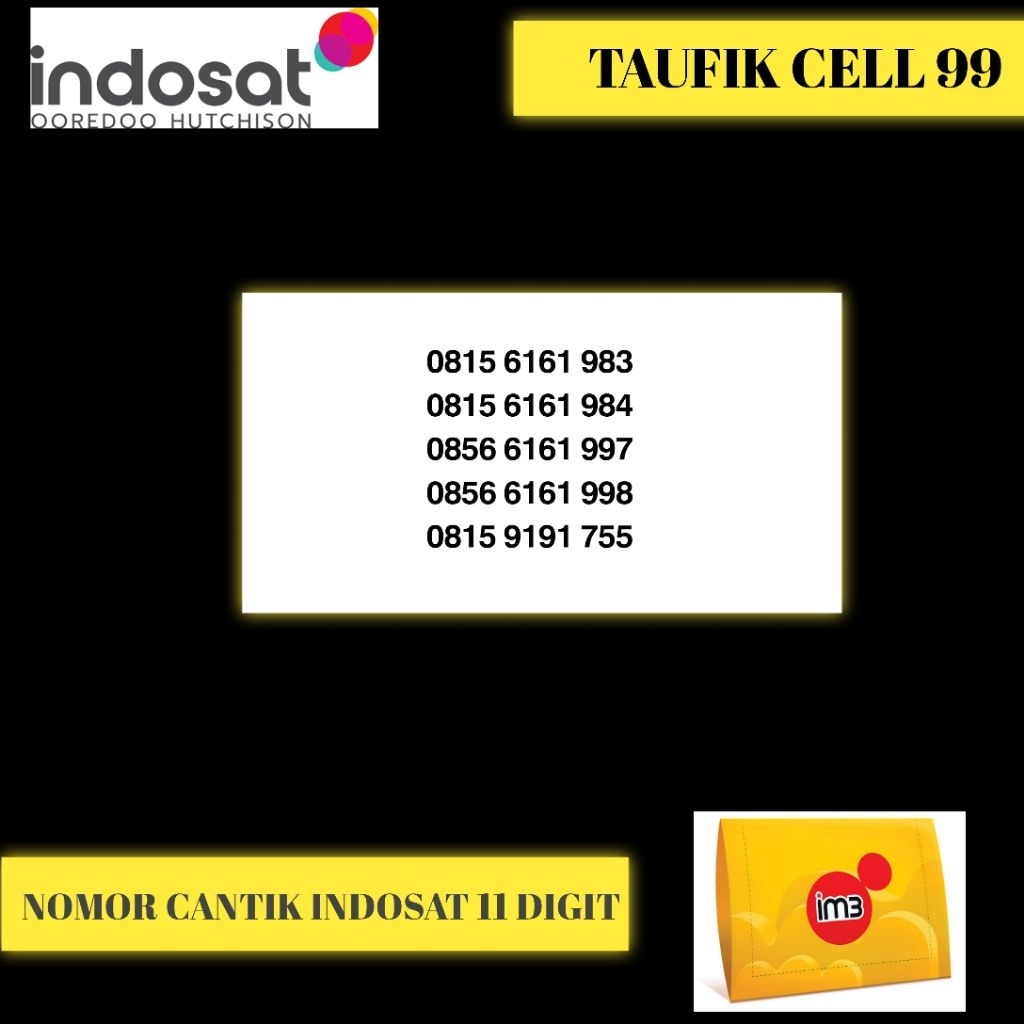 NOMOR CANTIK INDOSAT 11 digit seri abab 4g lte