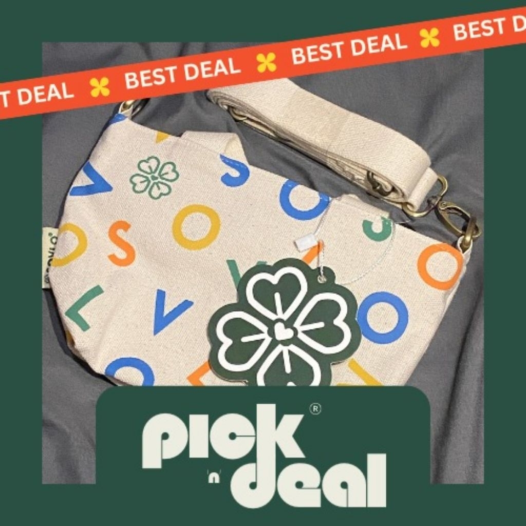 SOVLO Mini Daily Sling Alphabet Cream