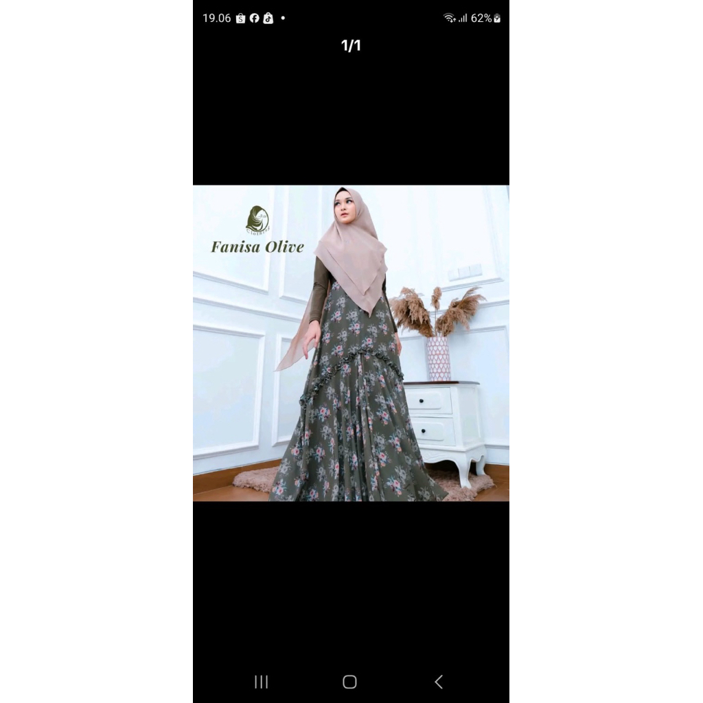 [JOZA ClOTHING] “Fanisa Olive “ Gamis Syar’i Terbaru By Joza Clothing