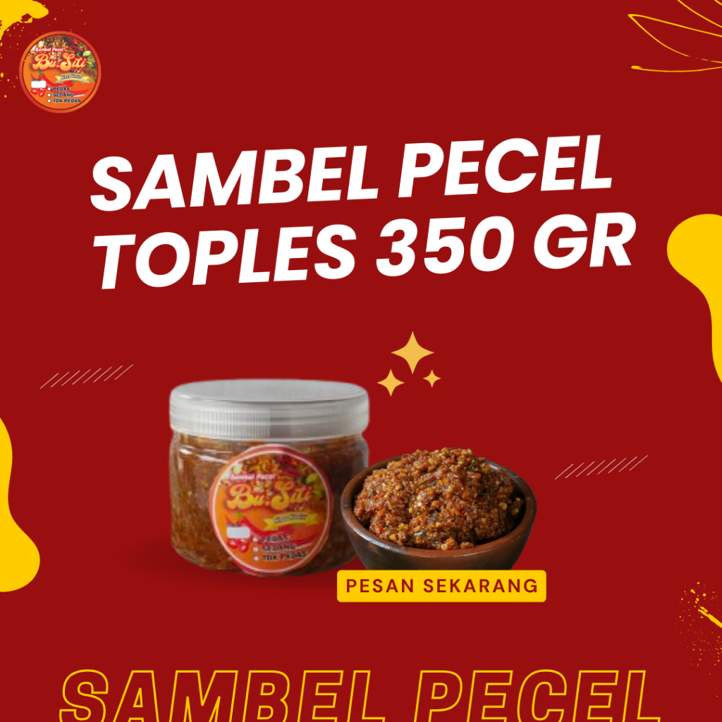 Bumbu Pecel Kediri Asli Enak | Sambel Pecel Kediri Asli | Sambal Pecel Bu Siti Asli Kediri - 350 GR