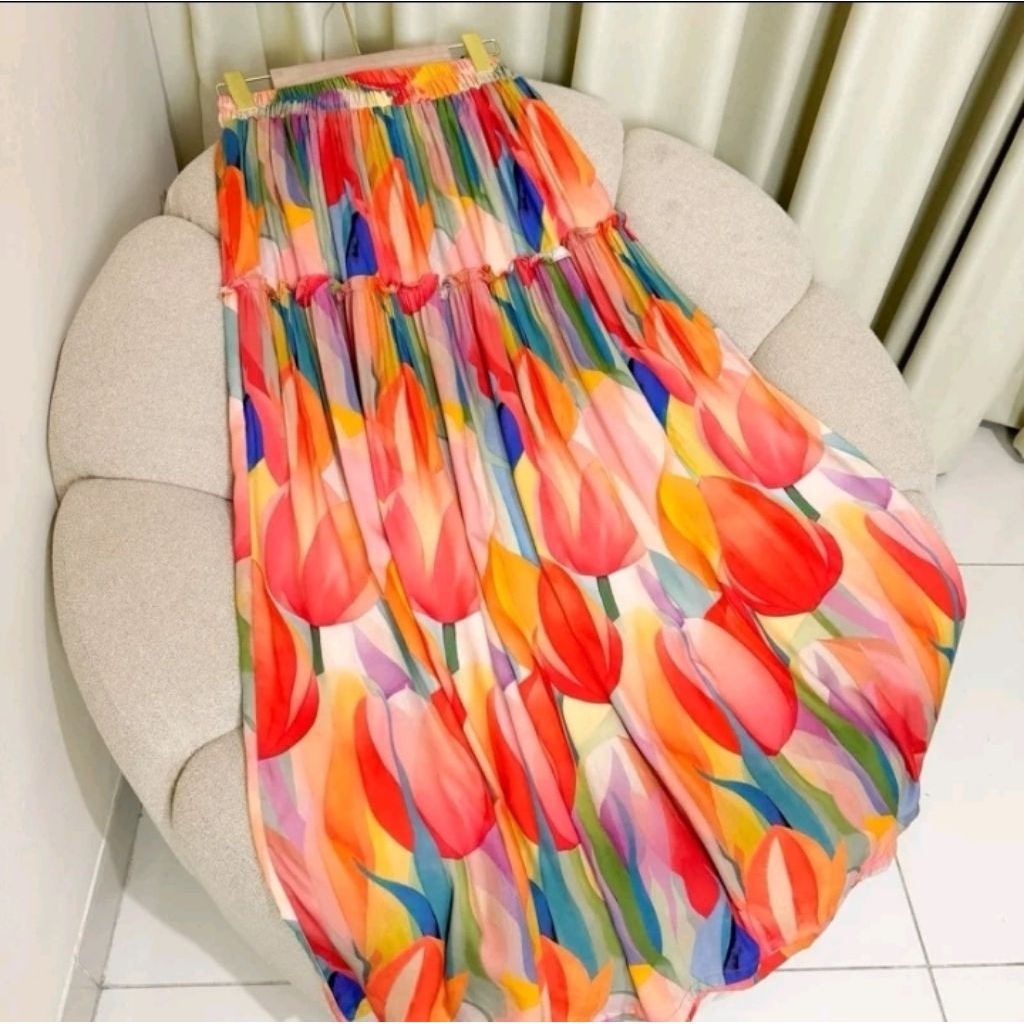 AYRAOLSHOP|SKIRT FLORAL BKK|BAWAHAN WANITA