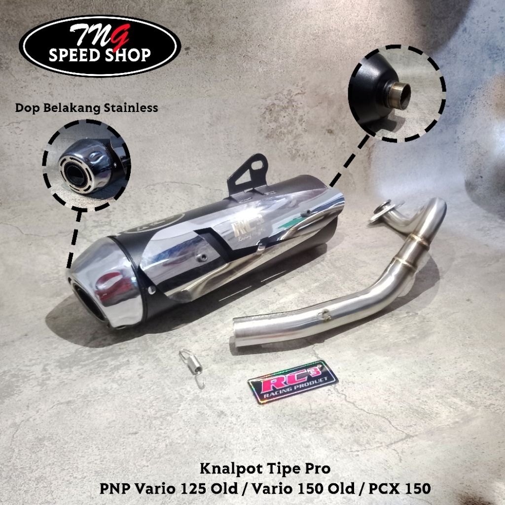 KNALPOT MATIC STARBOK STANDAR RACING RC3 RACING HONDA VARIO 125 150 OLD PCX 150 OLD TIPE PRO TERMURA