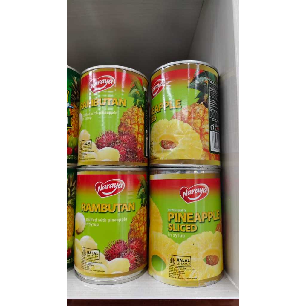 Nanas Kaleng / Rambutan nanas Kaleng Naraya 565gr