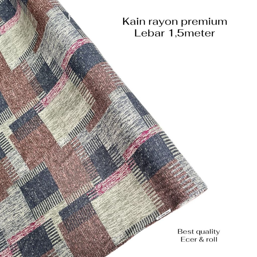 kain bahan katun rayon motiv printing