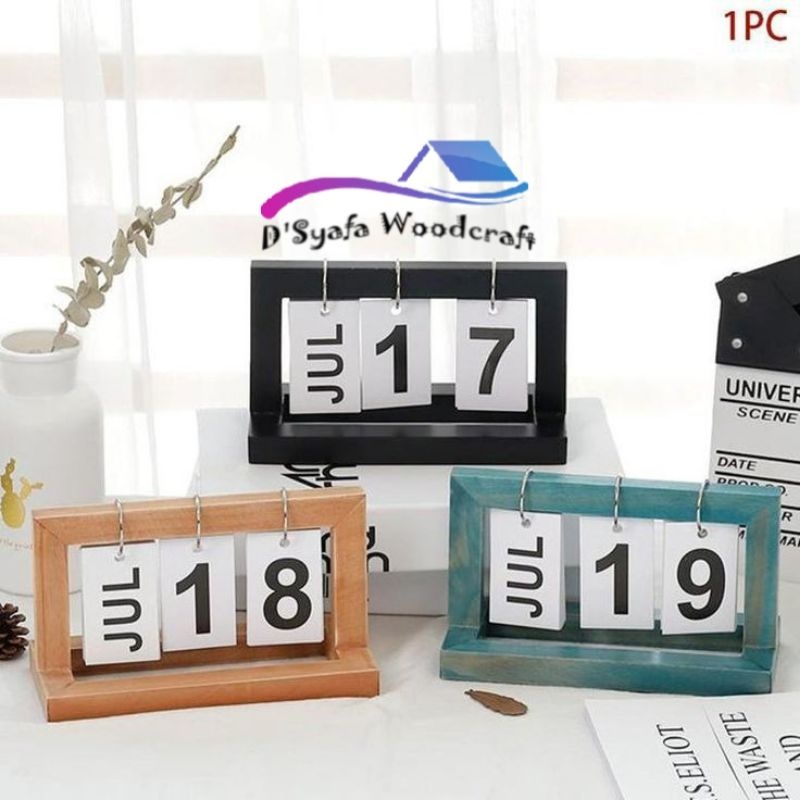 KALENDER MEJA KAYU UNIK/DESK CALENDER/KALENDER MEJA/TERMURAH