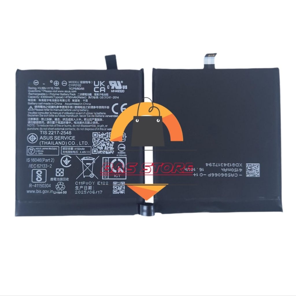 BATRE BATERAI for ASUS ZENFONE 9 / ASUS ZENFONE 10 C11P2102 BATTERY