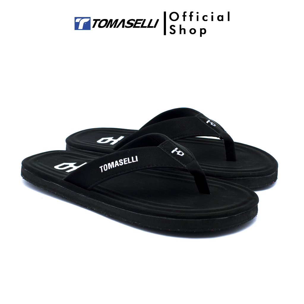 Tomaselli - Sandal Distro Pria Keren Sendal Jepit Cowok RS Vittoria Black