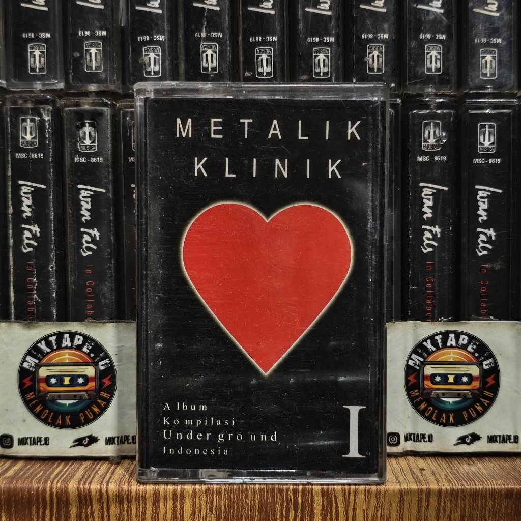 Kaset - Metalik Klinik 1 - Kompilasi Indonesia Underground - Kaset Pita - Radio Tape - Radio - Pemut