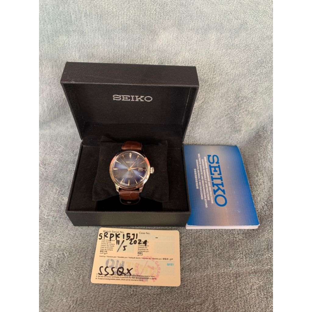 Jam Tangan Pria Seiko Presage SRPK15J1 Bekas Fullset