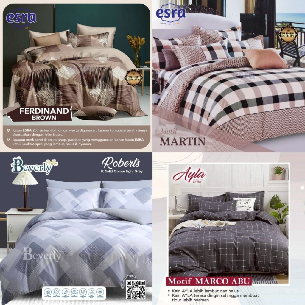 SPREI KATUN LOKAL ESRA MOTIF ABSTRAK