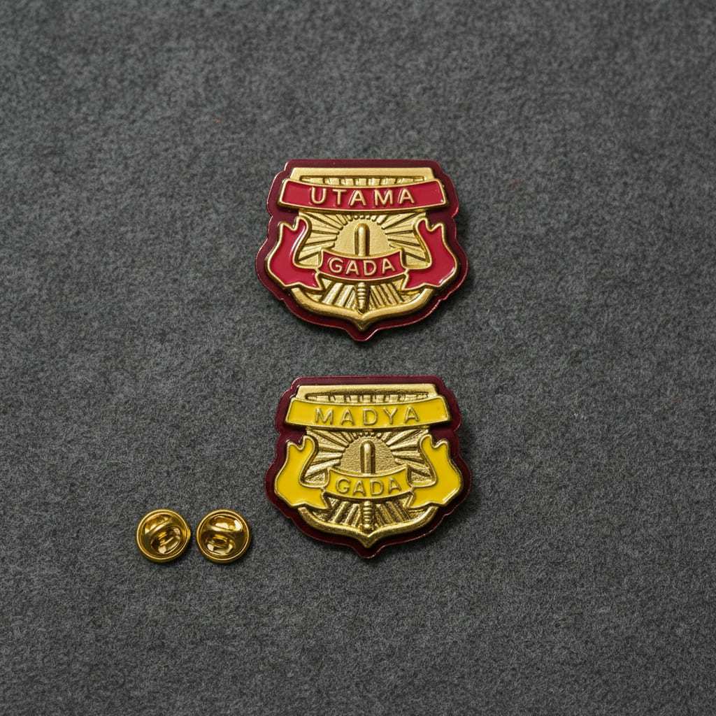 Atribut Pin Gada Madya dan utama Untuk security satpam bahan Logam