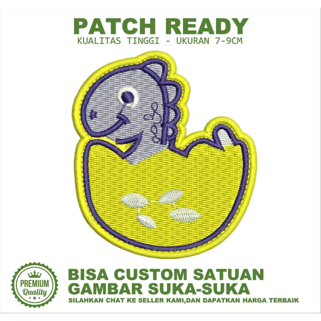 EMBLEM PATCH BORDIR GAMBAR KARAKTER LUCU EMBROIDERY TESTIMONI-BC