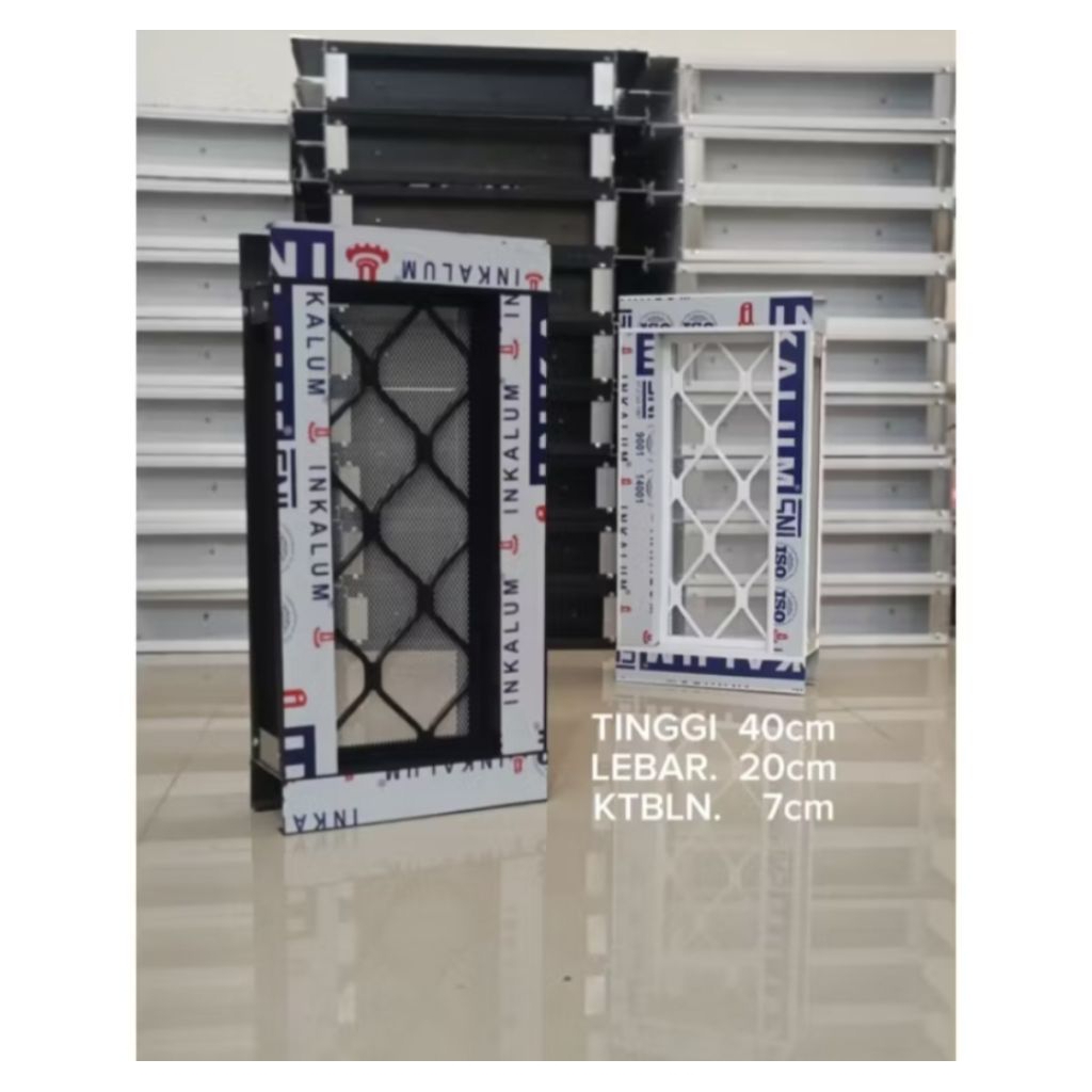 VENTILASI / LOSTER BOVEN ALUMUNIUM 40X20 Ventilasi Kamar Kawat Nyamuk Alumunium Anti Karat