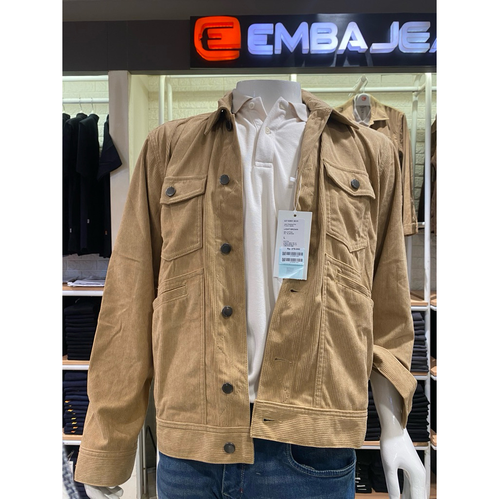 EMBA JEANS JAKET OUTER PRIA BAHAN CORDUROY SUPER TEBAL ORIGINAL MATAHARI (S-XL)