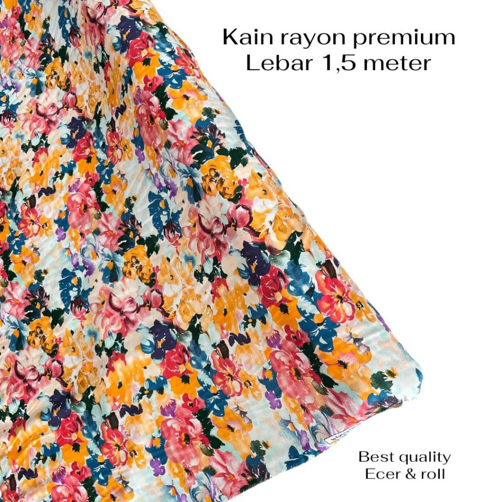 kain bahan katun rayon motiv printing