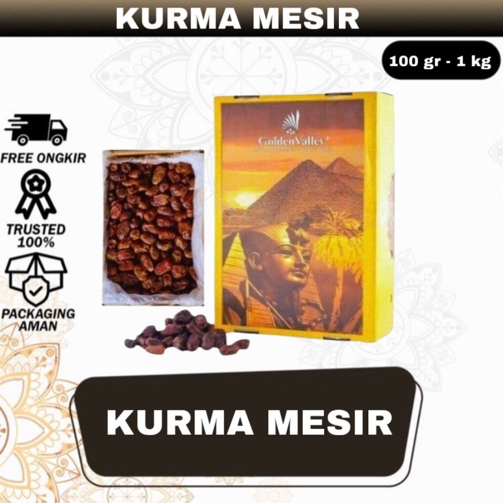 Kurma Mesir Golden Valley 1 Kg Rasa Manis Empuk Kiloan Murah Oleh Oleh Haji Umroh Kurma Daging Buah