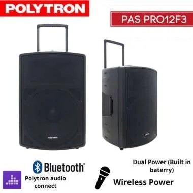 SPEAKER POLYTRON PORTABLE PASS PRO 12F3 PORTABLE POLYTRON BLUETOOH ORIGINAL GARANSI RESMI 12INCH
